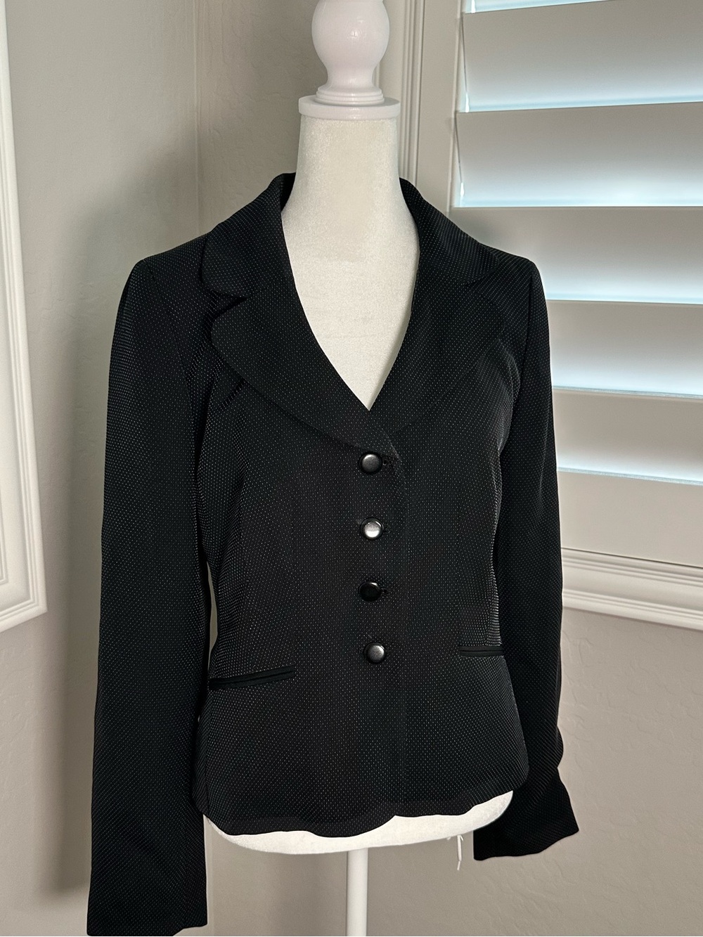 Loft Women's Black Tailored Button-Front Blazer